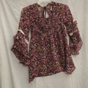 A floral blouse